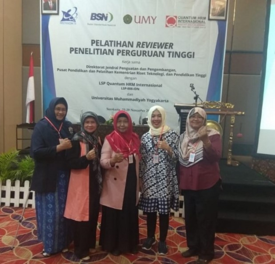 Dekan Fakultas SainsTek Mengikuti Pelatihan Reviewer Penelitian Perguruan Tinggi Bersertifikat Nasional