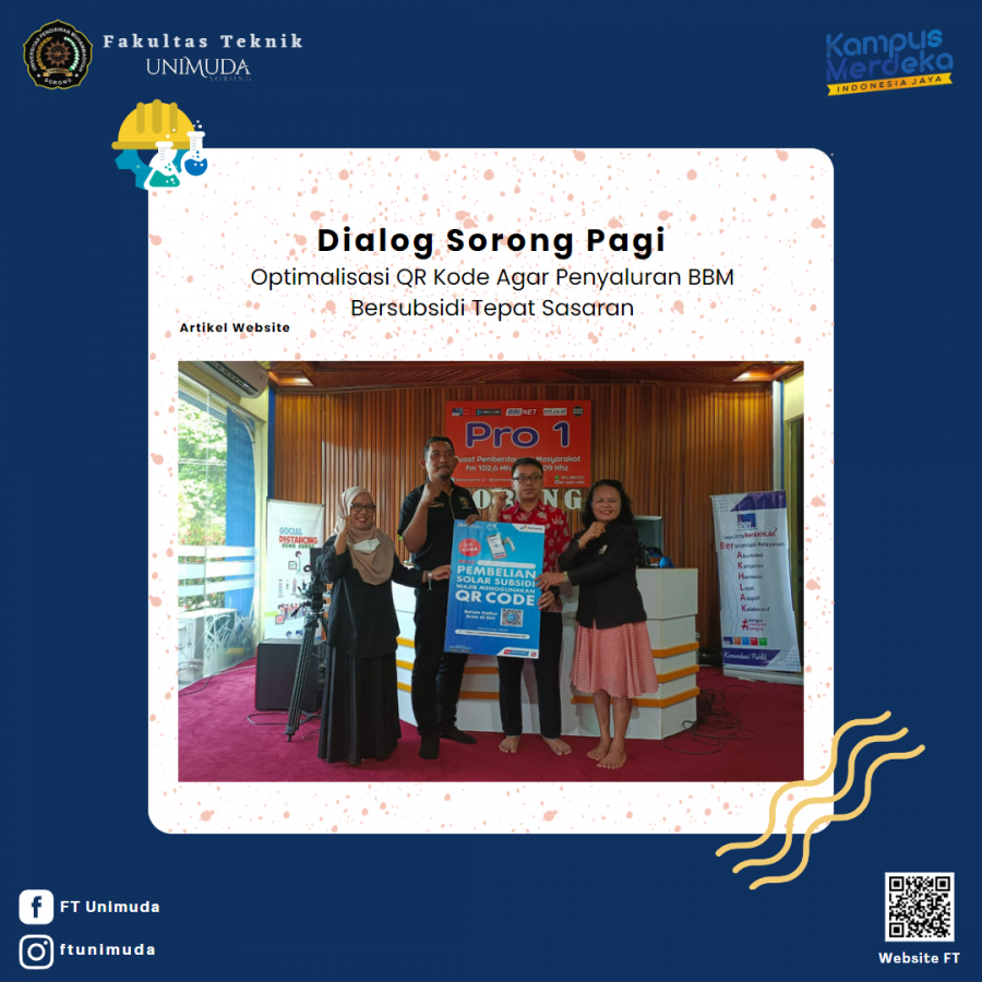 Dekan Fakultas Teknik menjadi salah satu Narasumber dalam Dialog Sorong Pagi di RRI Sorong