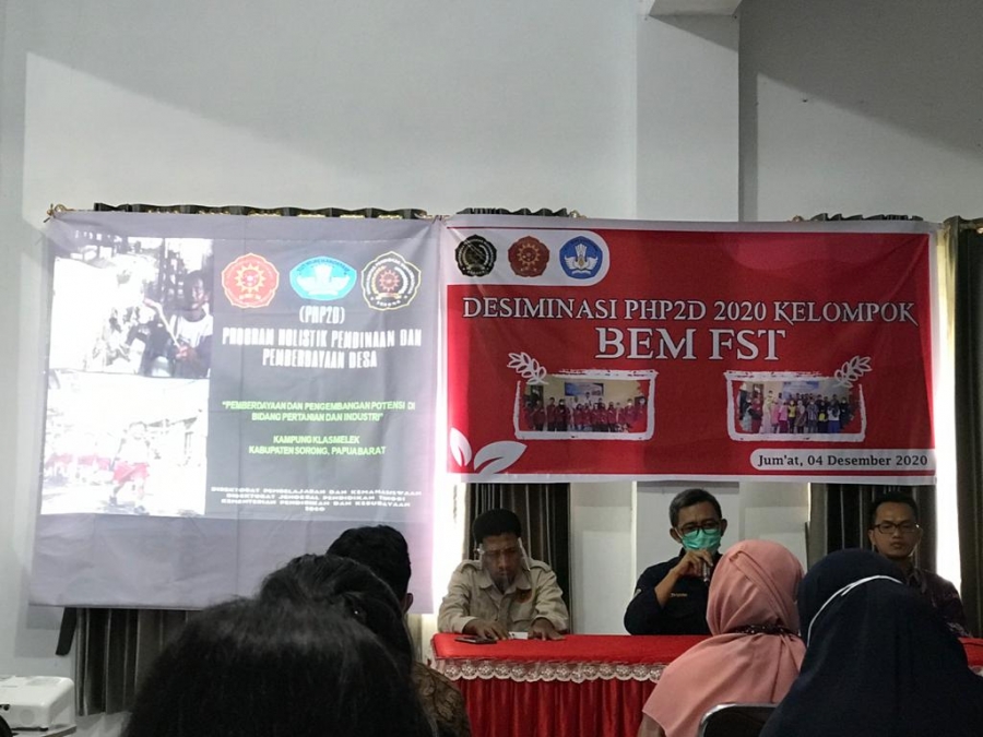 Diseminasi PHP2D 2020 Kelompok BEM FST